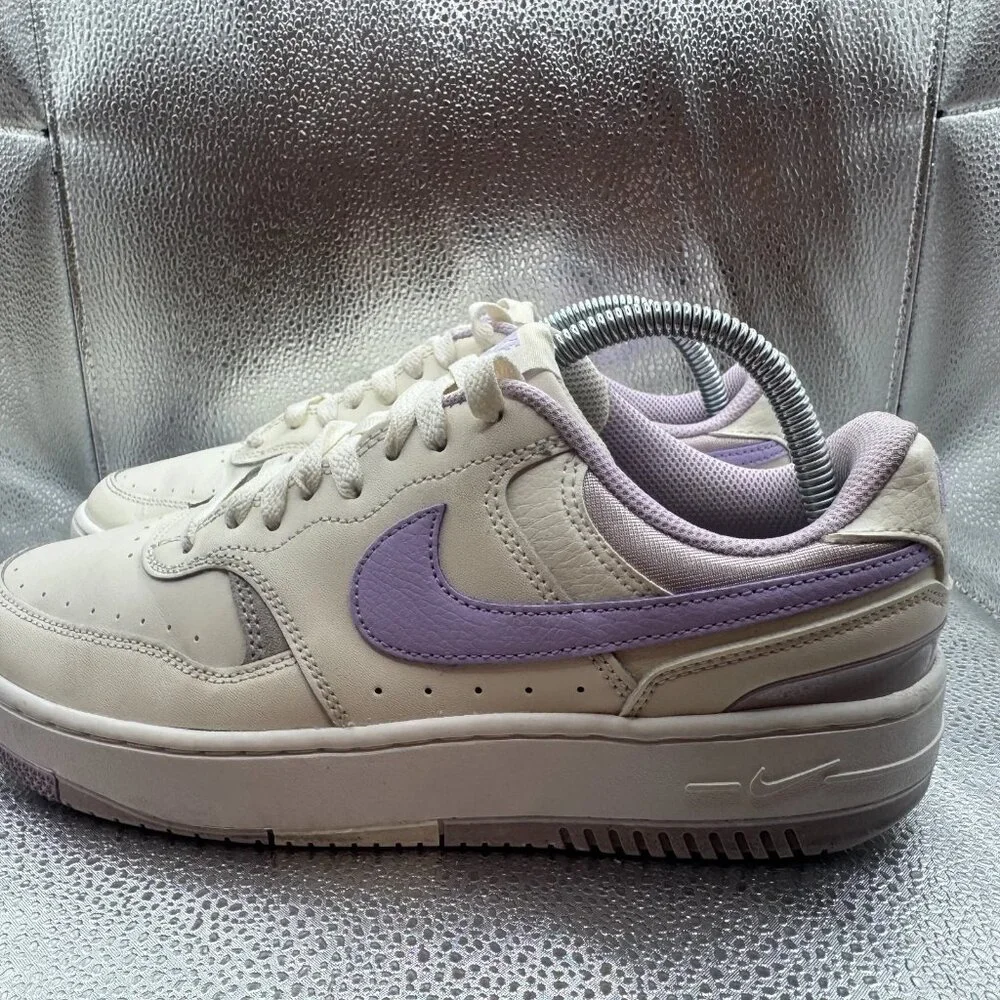 Size 9.5 Nike Gamma Force Womens Ivory Blue Athletic Sneakers Shoes DX9176-110‎